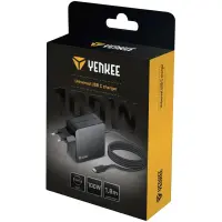 Universal Power Adapter Yenkee YAU C100 PD100W with USB-C Cable Compatible with Smartphones / Tablets and Laptops 1.8m