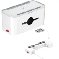 Desktop Charger Box Energizer EPB2500W03EU 2500W with 5xSuko Sockets+USB-C PD20W + 2xUSB 18W QC3.0 / 2.4A Wireless Charging 15W Safety Switch 2m White