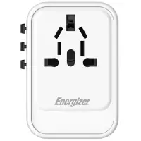 International Adapter Charger Energizer ETC450 US/AU UK EU with 1xUSB-A 30W 2xUSB-C 45W/12W GaN White