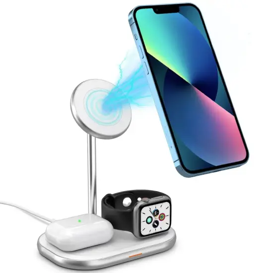Desktop Charger Energizer 3-in-1 WCP303 15W Fast Charge USB-C White
