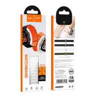 Watchband Hoco WA39 Flex Series 38/40/41/42mm Silicon Strap For Apple Watch series 1/2/3/4/5/6/7/8/9/SE/SE2 Starlight with Orange