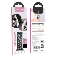 Watchband Hoco WA38 Time Series 38/40/41/42mm Silicon Strap For Apple Watch series 1/2/3/4/5/6/7/8/9/SE/SE2 Black