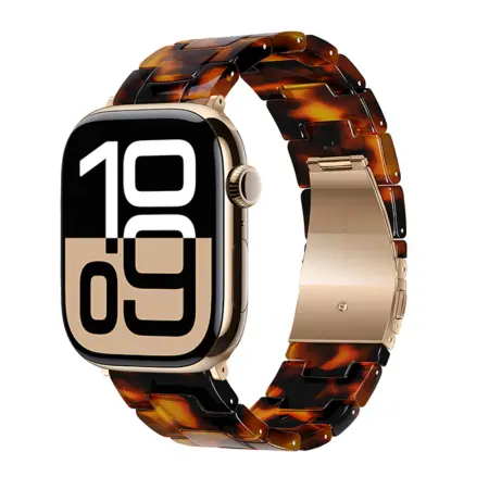Watchband Hoco WA36 Elegant Series 38/40/41/42mm Plastic Bracelet Strap For Apple Watch series 1/2/3/4/5/6/7/8/9/SE/SE2 Tortoise Shell