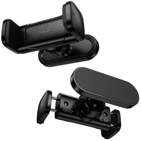 Mobile Phone Magnetic Mini Desktop Holder Hoco HD12 for 4.5" - 7" Devices (55-88mm) for all Flat Metal Surfaces Black