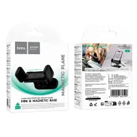 Mobile Phone Magnetic Mini Desktop Holder Hoco HD12 for 4.5" - 7" Devices (55-88mm) for all Flat Metal Surfaces Black