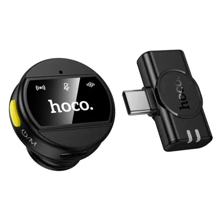 Lavalier Microphone Hoco L21 Charm with Magnetic Clamp 800mAh 80min Use Time Type-C Black