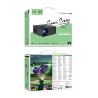Projector Hoco DT6 720p HD Mini WiFi Bluetooth v5.1 USB-A HDMI with 1.2m Power Cable Black