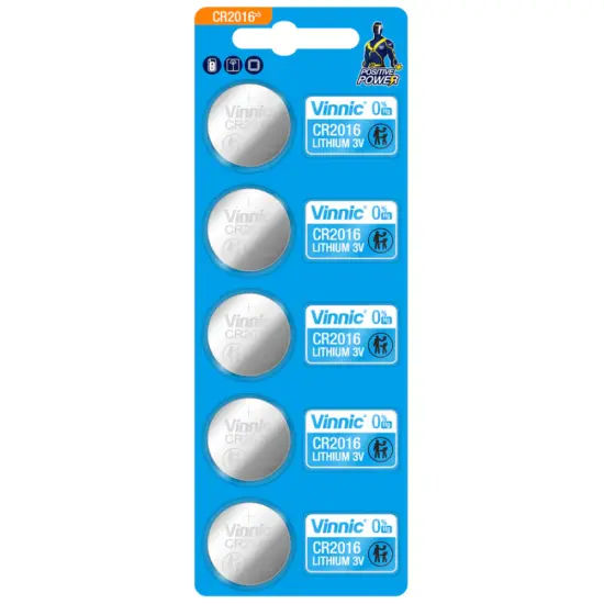Buttoncell Lithium Vinnic CR2016 3V Pcs. 5