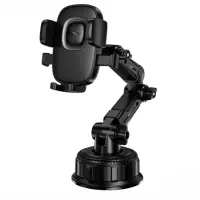 Car Mount Hoco H89 Crown  for Windshield or Console with Extension Arm for Devices 4.5"-7" Black Metal Grey