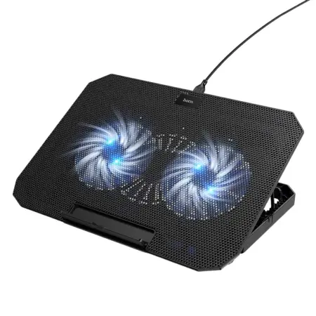 Laptop Cooler Hoco GA4 Jade Black with 7-Level 2 Fans and Lighting for Laptops up to 17"