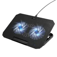 Laptop Cooler Hoco GA4 Jade Black with 7-Level 2 Fans and Lighting for Laptops up to 17"