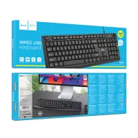 Wired Keyboard Hoco GM60 Cool 104 Keys Splash Proof with USB-A Cable 1.45m Black