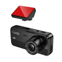 Windshield Cam Hoco DV15 720p HD 150mAh Wifi Ultra Wide Lens 140° 2" Display with Rear Camera 480p Supports MicroSD Card up to 128GB Black