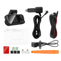 Windshield Cam Hoco DV15 720p HD 150mAh Wifi Ultra Wide Lens 140° 2" Display with Rear Camera 480p Supports MicroSD Card up to 128GB Black