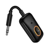 Bluetooth Audio Transmitter and Receiver Hoco E151 Graceful v5.4 150mAh with AUX 3.5mm Connector and Microphone Black