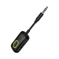 Bluetooth Audio Transmitter and Receiver Hoco E151 Graceful v5.4 150mAh with AUX 3.5mm Connector and Microphone Black