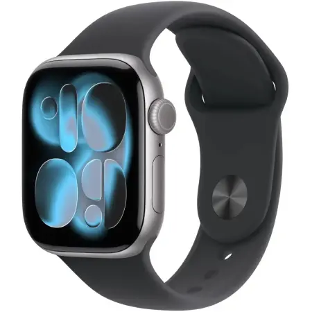 Apple Watch Series 11 5G (2025) Aluminum 42mm GPS eSIM NFC IP6X  Aluminum Case Space Grey with Black Sport Band