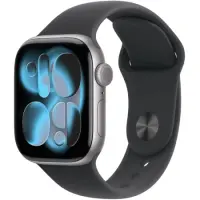 Apple Watch Series 11 5G (2025) Aluminum 42mm GPS eSIM NFC IP6X  Aluminum Case Space Grey with Black Sport Band