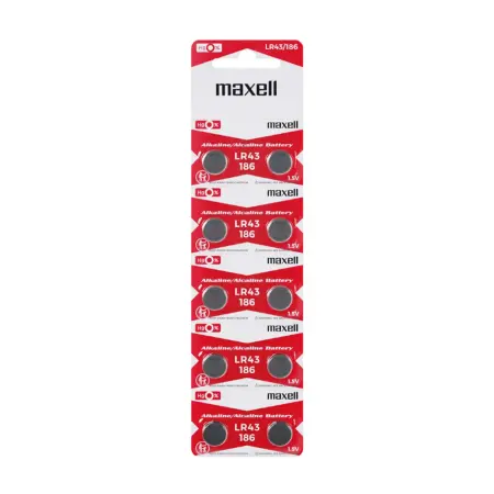 Buttoncell Maxell LR43-AG12-V12GA-RW84-LR1142 Pcs. 10