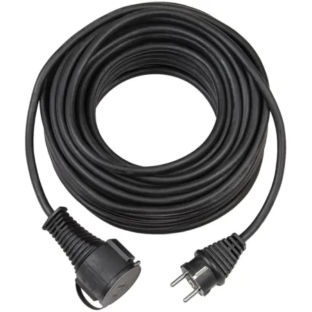 Brennenstuhl Extension Socket with 1 Schuko Entry Ports Reel Cable 5m IP44 Black