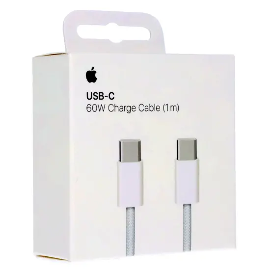 Data Cable Apple USB-C to USB-C 60W MQKJ3ZM/A Braided White 1m