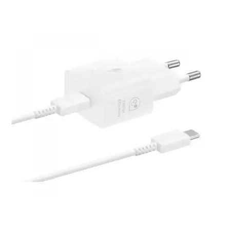 Samsung Super Fast Charging Travel Charger T4511XWEGEU 45W USB-C and USB-C to USB-C Cable Black 1.8m