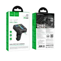 Bluetooth FM Transmitter Hoco E89 Libre 45W 2xUSB-A 1χUSB-C PD30W BT v5.4 with USB/SD Card Music Playback and Calls