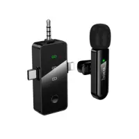 Microphone Wireless Hoco L20B Fair Lavalier USB-C AUX Lightning 2.4Ghz Range 15m Digital Noise Cancellation ENC 7h Usage