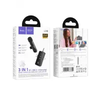 Microphone Wireless Hoco L20B Fair Lavalier USB-C AUX Lightning 2.4Ghz Range 15m Digital Noise Cancellation ENC 7h Usage