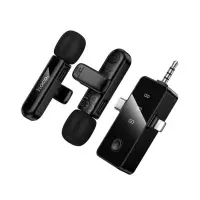 Dual Microphones Wireless Hoco L20C Fair Lavalier USB-C AUX Lightning 2.4Ghz Range 15m Digital Noise Cancellation ENC 7h Usage