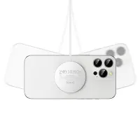Charger Hoco CW63 Pro 25W Qi2.2 Standard Ultra-thin Aluminum Alloy for Smartphones and Headsets with Braided Cable 1.2m White