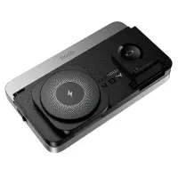 Hoco. DWQ03 4 in 1 Qi 15W Wireless Charger for Smartphone Earbuds Smartwatch with Digital Clock and Alarm Clock