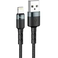 Charging Cable for Hoco. SU99 Plus USB to Lightning Fast Charging 3A Braided Black 2m