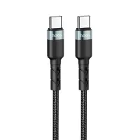 Charging Cable Hoco SU99 Max USB-C to USB-C Fast Charging 60W Braided Black 1m