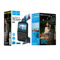Wireless Speaker Hoco. DS70 Spacious v5.0 60W 7200 mAh USB AUX MicroSD Card with 2 Mics 14.1" Touchscreen and Android 12