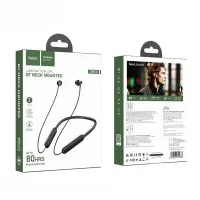 Bluetooth Hands Free Hoco. DM50 Neckband Lightweight v5.3 Long Battery Life 500mAh 80Hrs Playback Time Black