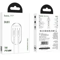 Cable HocoDU01 Novel USB-C to USB-C Fast Charging 60W 3A White 1m