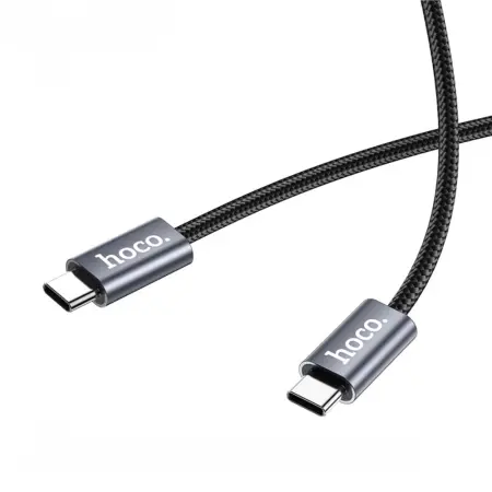 Cable Hoco. DU48 Times USB-C to USB-C 240W 5Α High Power Fast Charging Braided Black 1.8m