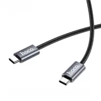 Cable Hoco. DU48 Times USB-C to USB-C 240W 5Α High Power Fast Charging Braided Black 1.8m