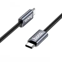Cable Hoco. DU48 Times USB-C to USB-C 240W 5Α High Power Fast Charging Braided Black 1.8m