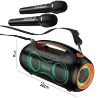 Wireless Speaker Hoco. DS67 Cool Hi-Fi v5.4 6000mAh 600W AUX MicroSD USB with 2 Microphones and RGB Lighting IPX5