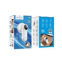 Portable Rechargeable Fabric Shaver Hoco DI69 Six Blades 7800 Rpm 3 Speed Settings and LED Display White