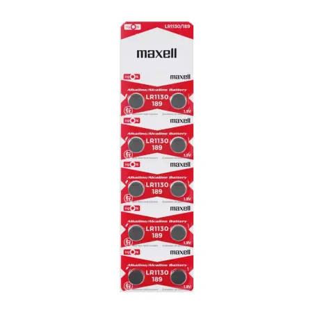 Buttoncell Maxell LR1130 AG10 LR54 389 Pcs. 10 with Perferated Packaging