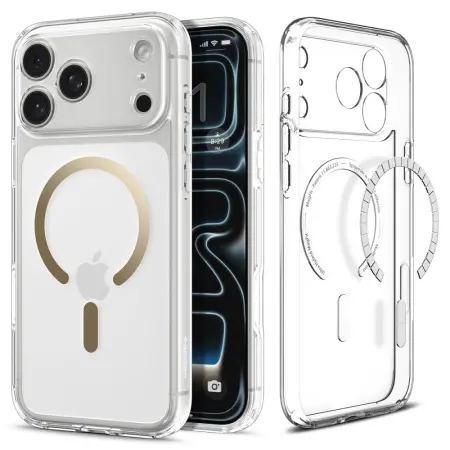 Case Spigen Ultra Hybrid Magsafe for Apple iPhone 17 Pro Max Clear-Gold